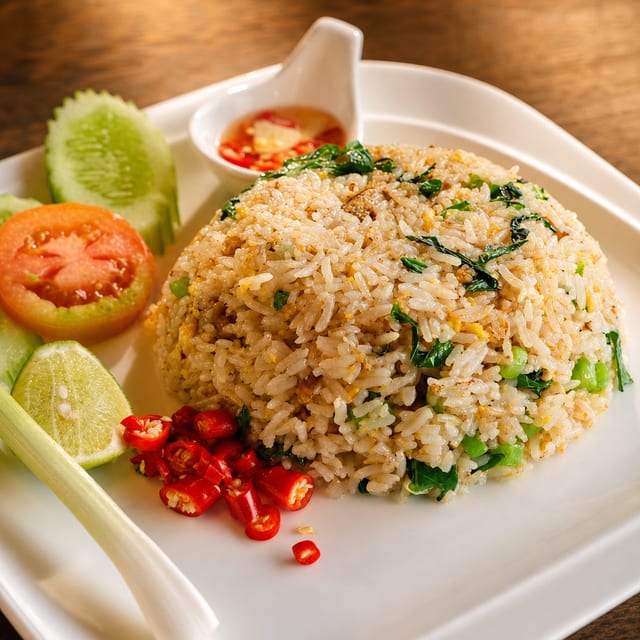 SCHEZWAN-CHICKEN FRIED RICE.