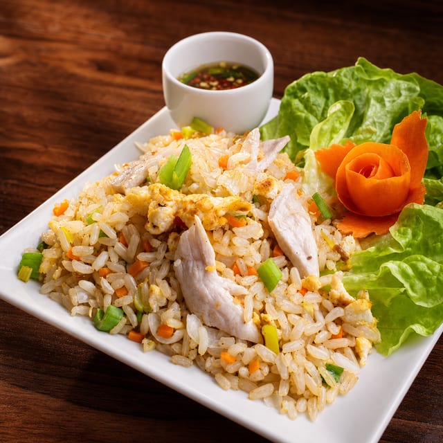 CHICKEN-FRIED RICE.