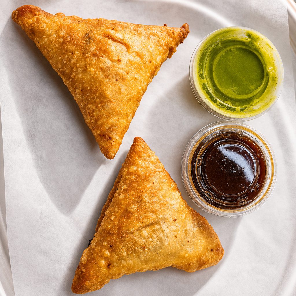 CHICKEN-KEEMA SAMOSA(2Pcs).