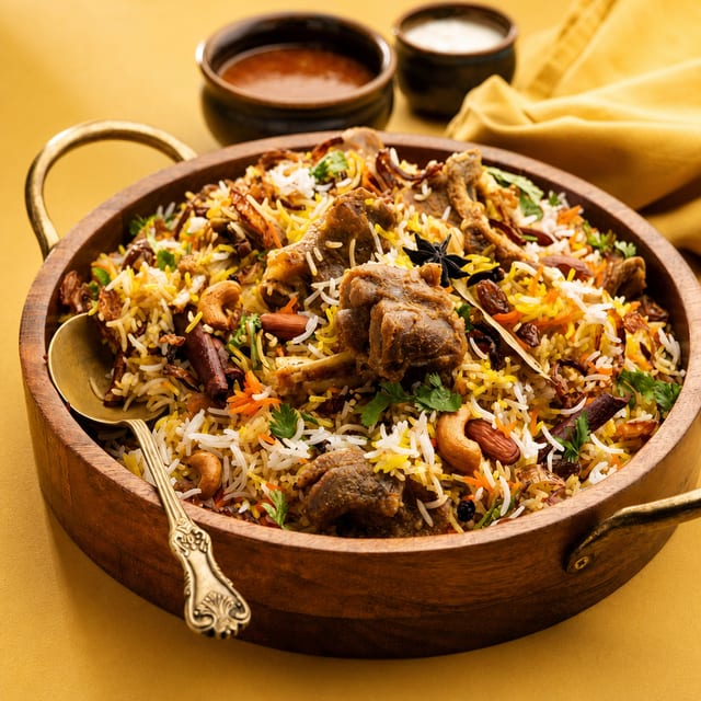 GOAT-KEEMA BIRYANI.